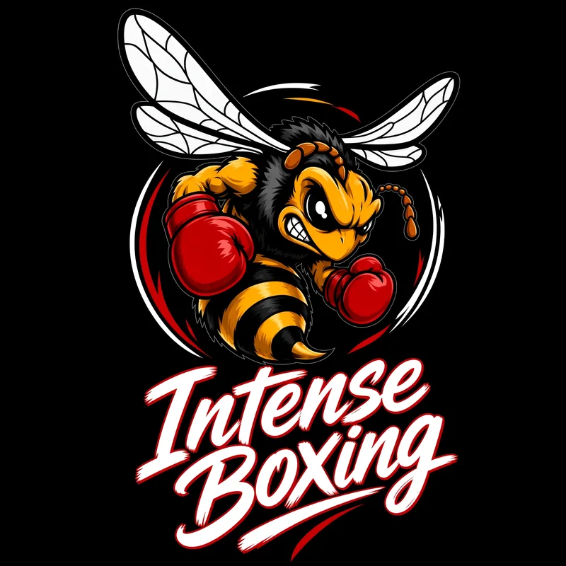 Intense Boxing bee logo artwork